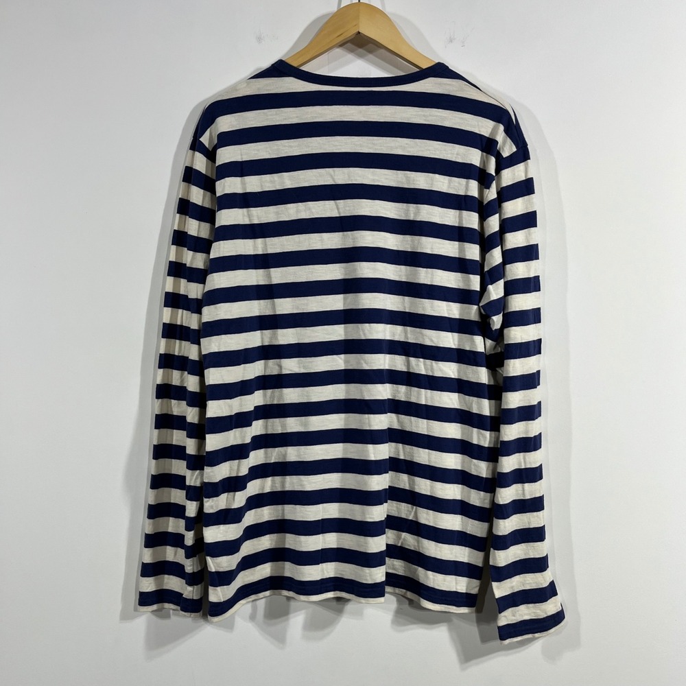 J. Crew Fisherman Nautical Striped Long Sleeve Tee Shirt Womens XL - Picture 4 of 9
